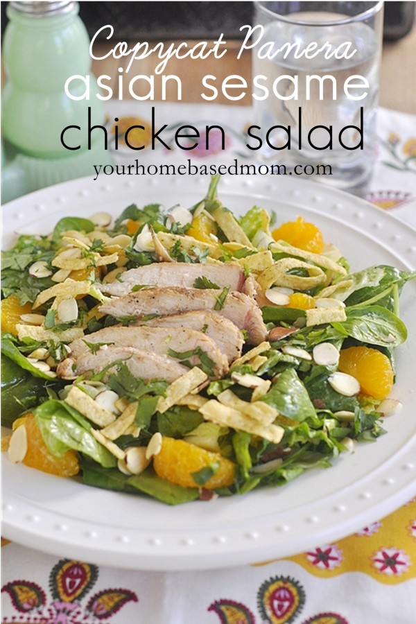 Copycat Panera Asian Chicken Salad- try this one from home and you'll be hooked. Yum! via www.thirtyhandmadedays.com