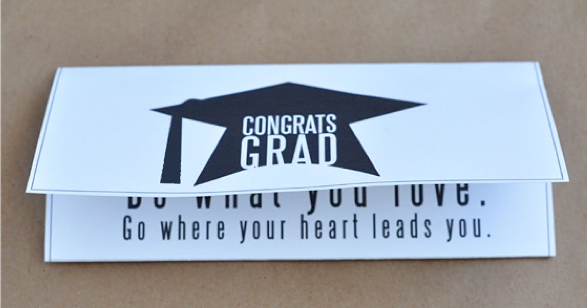 Printable Money Holder Graduation Cards