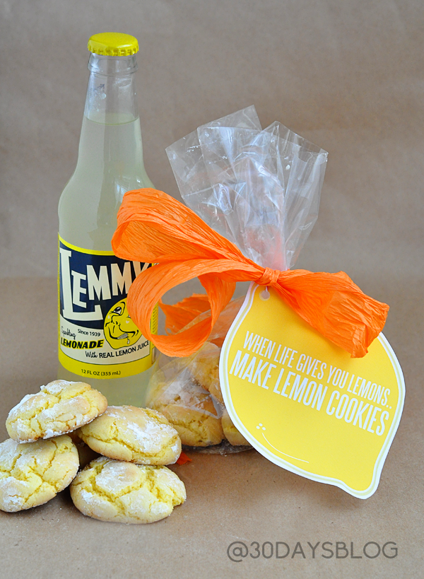 When life gives you lemons...make lemon cookies! + Printable www.thirtyhandmadedays.com