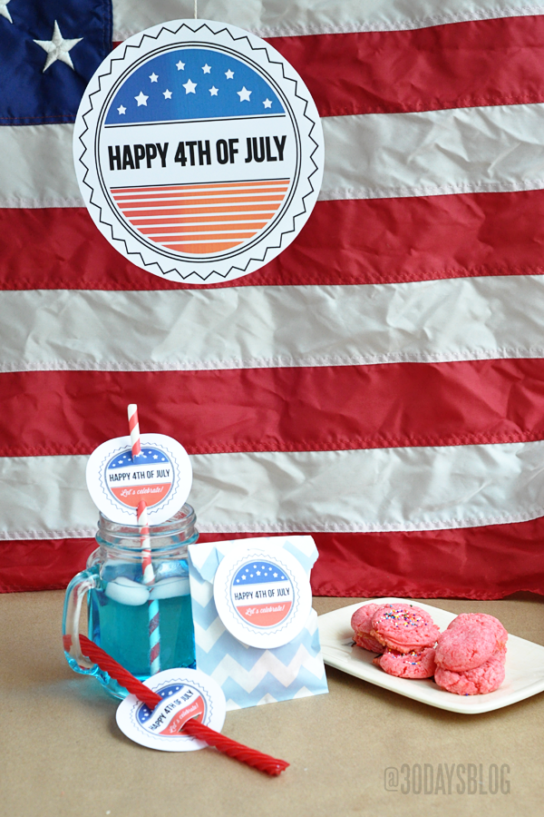 4th of July Printable from www.thirtyhandmadedays.com