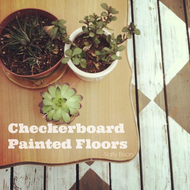 checkerboard painted floors