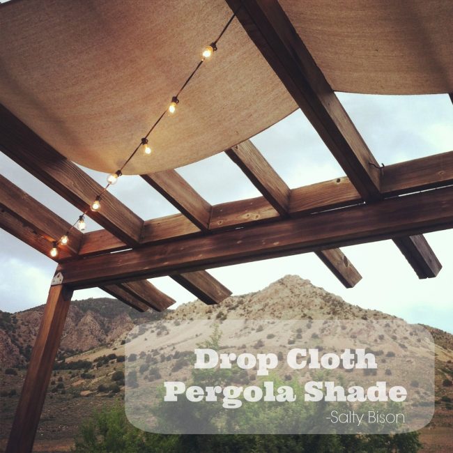 drop cloth pergola shade