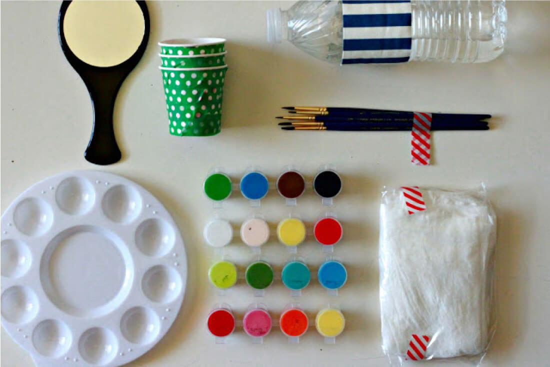 Portable Face Painting Kit - make a kit for parties or for fun in the summer with your kids! 