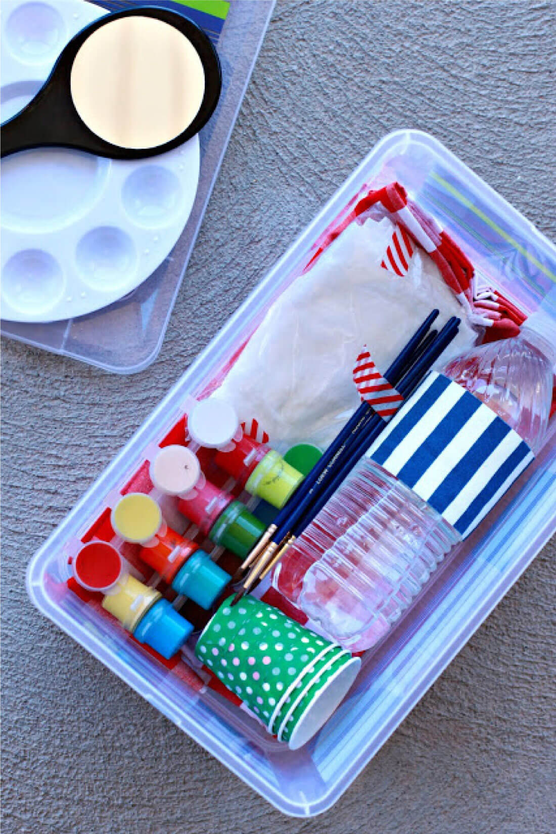 Portable Face Painting Kit - supplies needed to make this kit. 