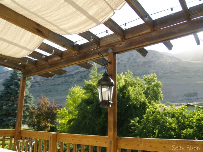 pergola shade and lights