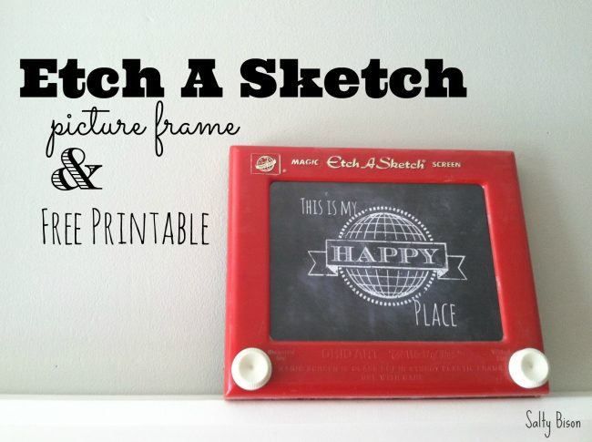 Etch A Sketch Picture Frame & Free Printable from Salty Bison via www.thirtyhandmadedays.com