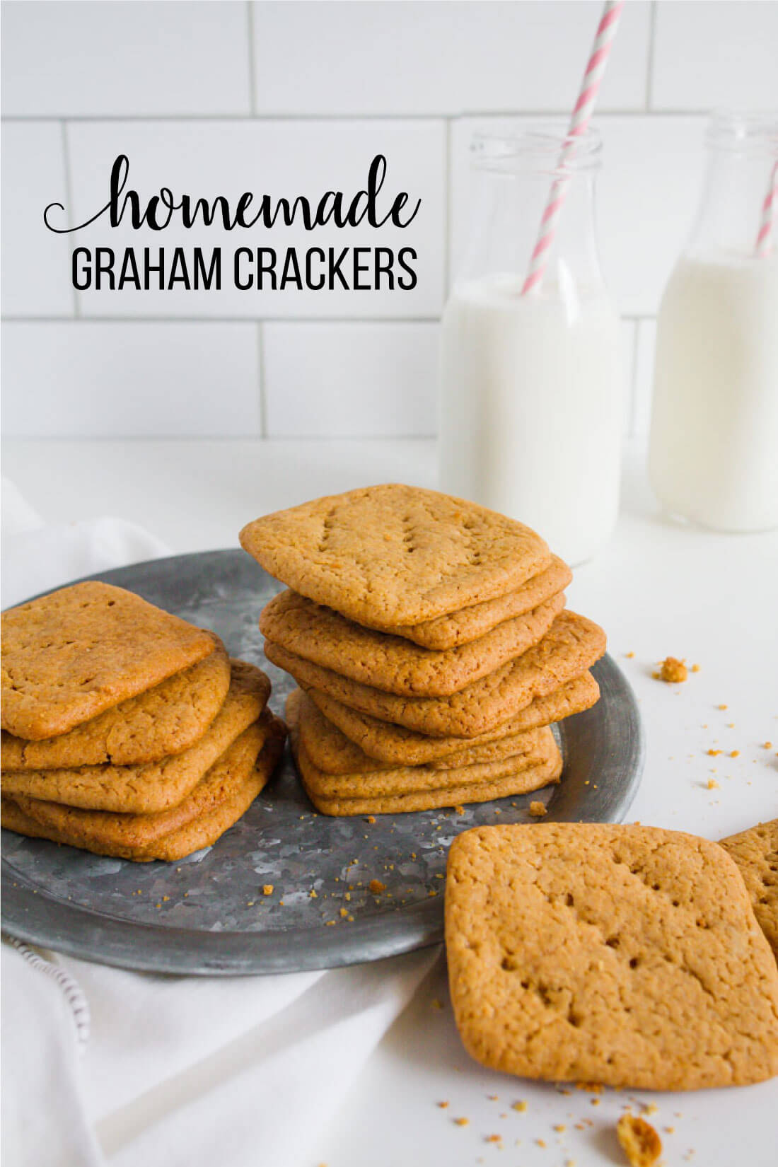 Homemade Graham Crackers - they are easier to make than you might think! www.thirtyhandmadedays.com