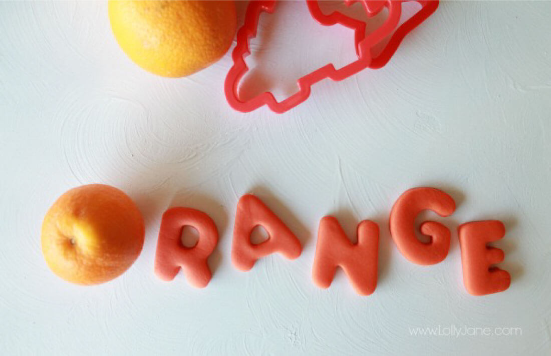 Orange Scented Playdough Recipe - make this easy recipe with your kids! with cookie cutters