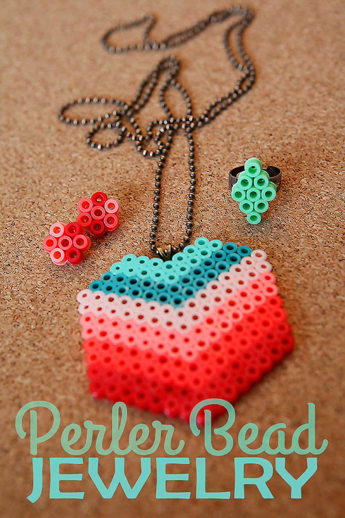 DIY Perler Beads Jewelry - learn how to make your own. 