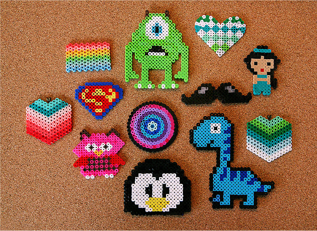 DIY Perler Beads Jewelry - learn how to make your own. Perler Bead Patterns.