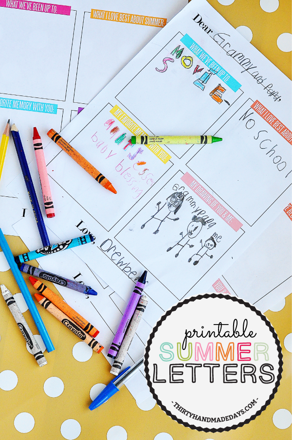 Printable Summer Letters