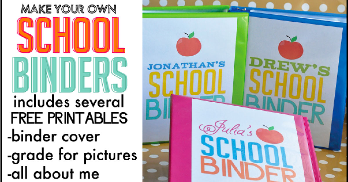 School Binder with Printables