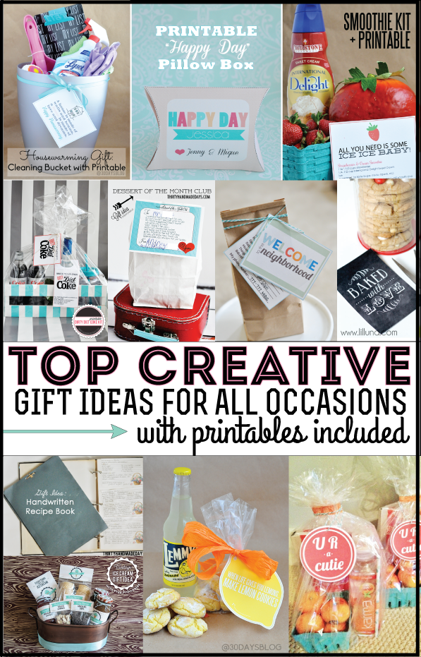 Top Gift Ideas featuring Printables featured on www.thirtyhandmadedays.com