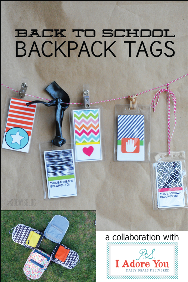 Printable Backpack Tags