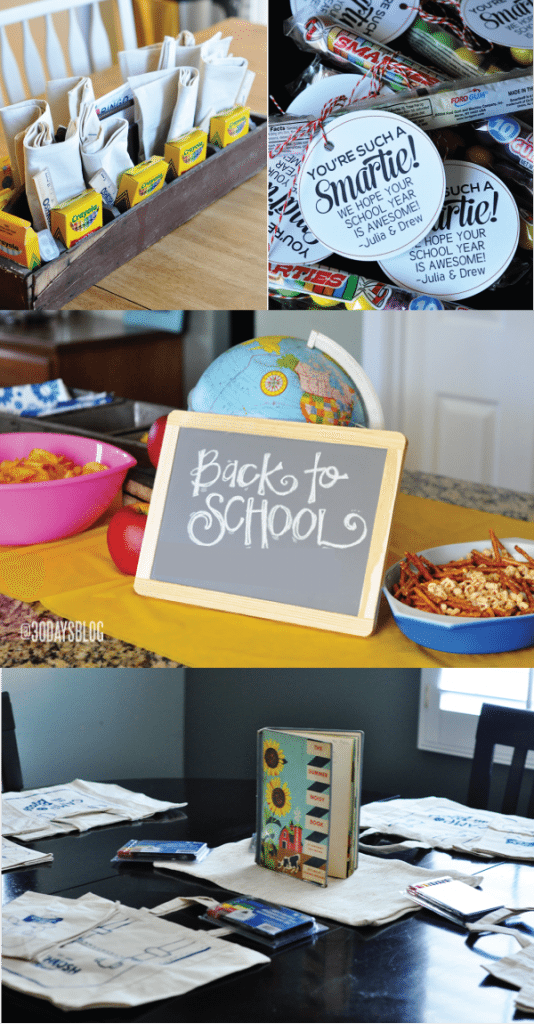 Easy and fun back to school party to host for your kids to welcome in the new school year! www.thirtyhandmadedays.com