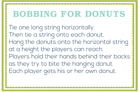 Bobbing for Donuts www.thirtyhandmadedays.com