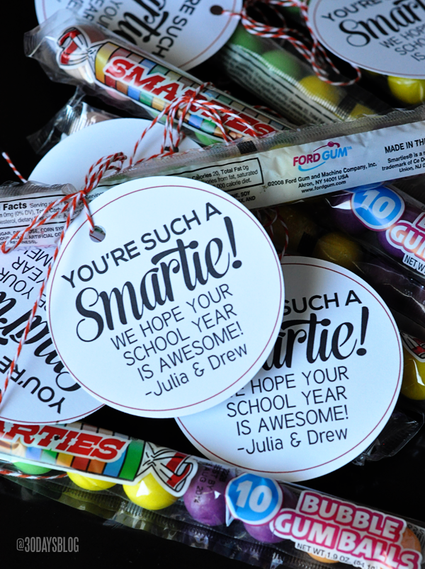 You're such a smartie printable favor from www.thirtyhandmadedays.com