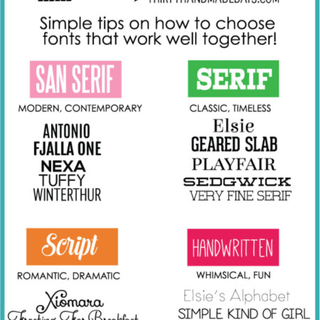 How to pair your favorite free fonts together from www.thirtyhandmadedays.com