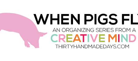 When Pigs Fly an organizing series from www.thirtyhandmadedays.com