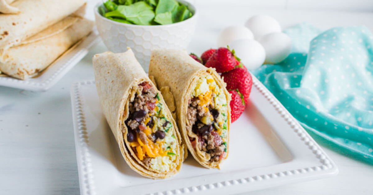 Protein Packed Breakfast Burritos - make these ahead to reheat throughout the week.