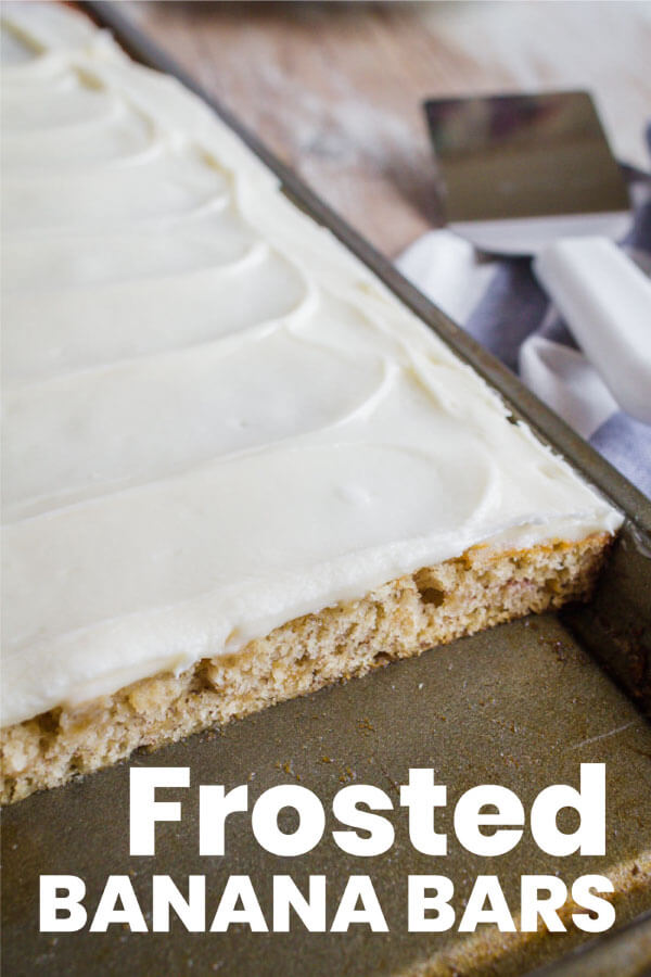 Frosted Banana Bars Recipe - use overripe bananas to make this recipe with cream cheese frosting. Yum! from www.thirtyhandmadedays.com