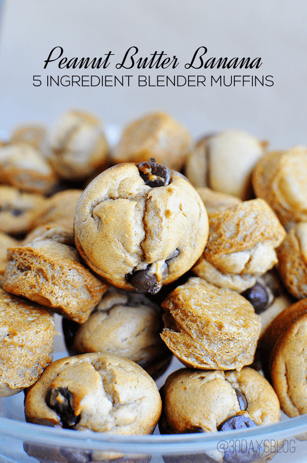 5 Ingredient Peanut Butter Banana Muffins Recipe Thirty Handmade Days 5 Ingredient Peanut Butter Banana Muffins Recipe Thirty Handmade Days