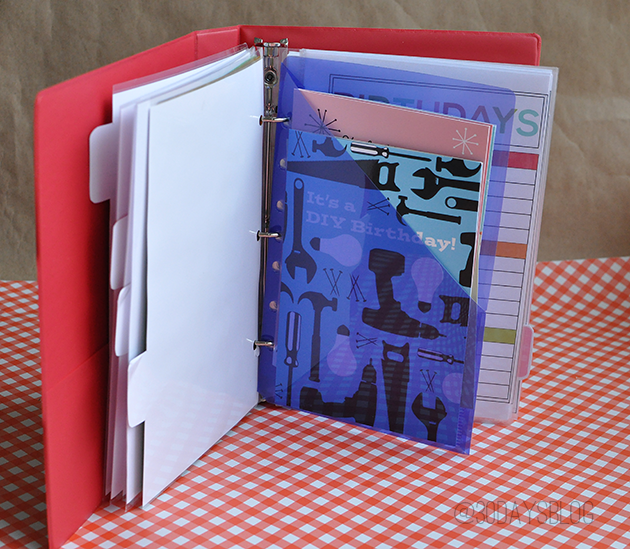 Hallmark cards with Mini Holiday Binder www.thirtyhandmadedays.com