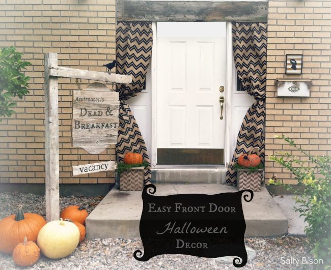 easy front door halloween decor