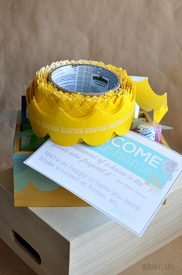 Gift Idea - cute box using FrogTape Shape Wear www.thirtyhandmadedays.com