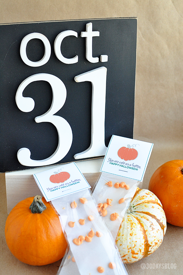 Halloween Candy Buttons with Printable