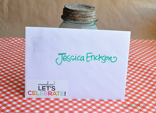 Let's celebrate printable mail label from www.thirtyhandmadedays.com