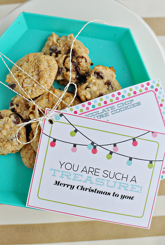 Simple and fun Christmas gift with free printables from www.thirtyhandmadedays.com