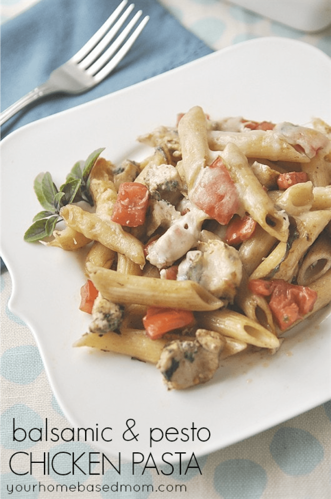 Balsamic and Chicken Pesto Pasta - a new take on an old classic!