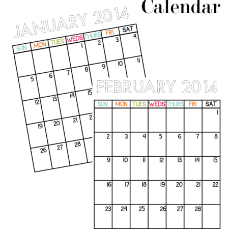 2014 Printable Calendar to go with organizational binders from www.thirtyhandmadedays.com