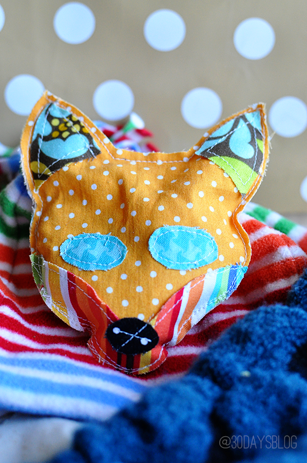 DIY Fox Stocking Stuffer with pattern from www.thirtyhandmadedays.com