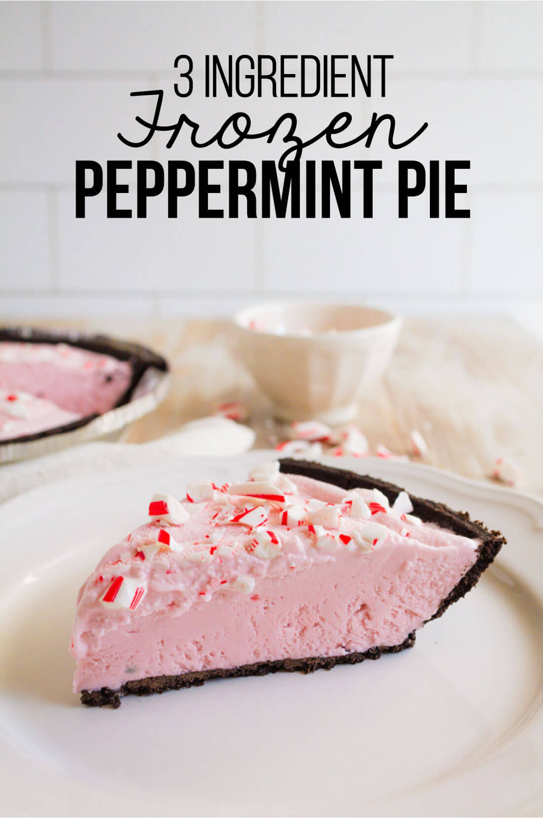 3 Ingredient Frozen Peppermint Pie and other peppermint projects www.thirtyhandmadedays.com