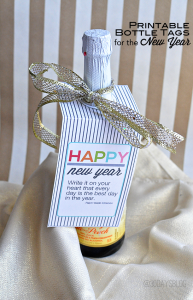 Printable New Year's Eve Bottle Tags