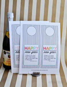 Printable New Year's Eve Bottle Tags