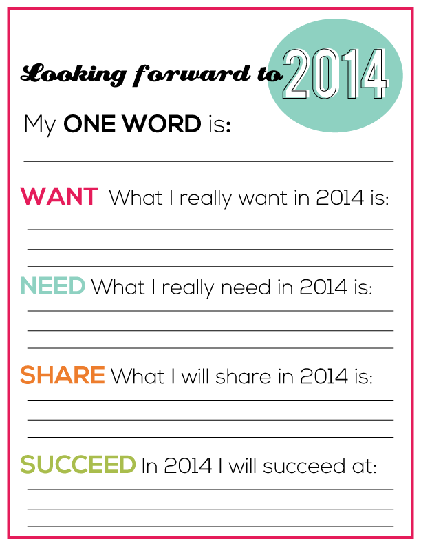 Printable New Year's Resolutions for YOU from www.thirtyhandmadedays.com