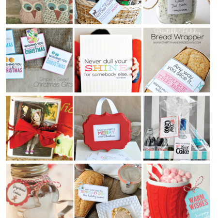Over 25 Last Minute Gift Ideas- treats, printables, DIY's and more www.thirtyhandmadedays.com