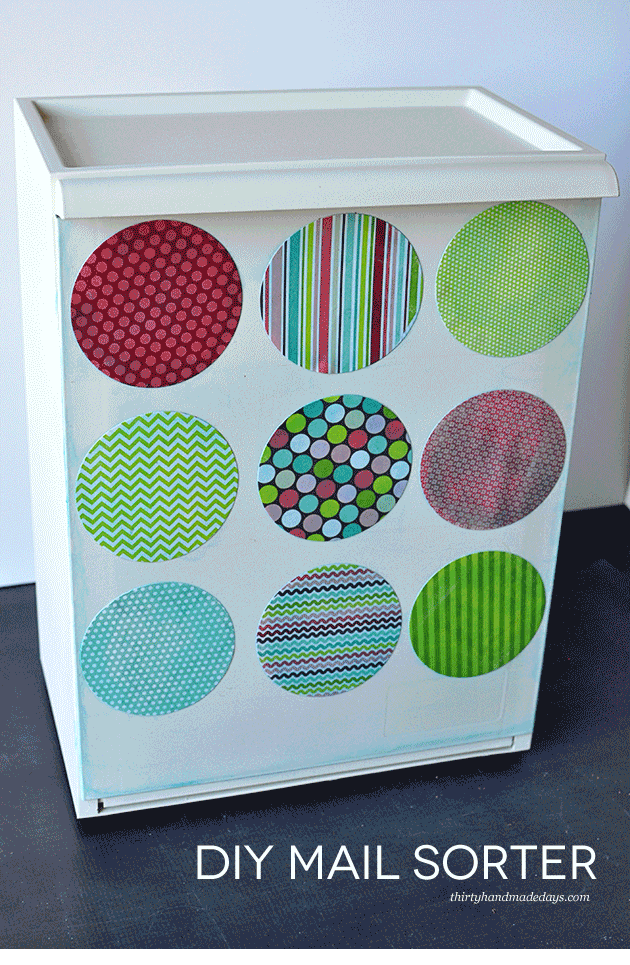 Simple steps on how to make a mail sorter from www.thirtyhandmadedays.com