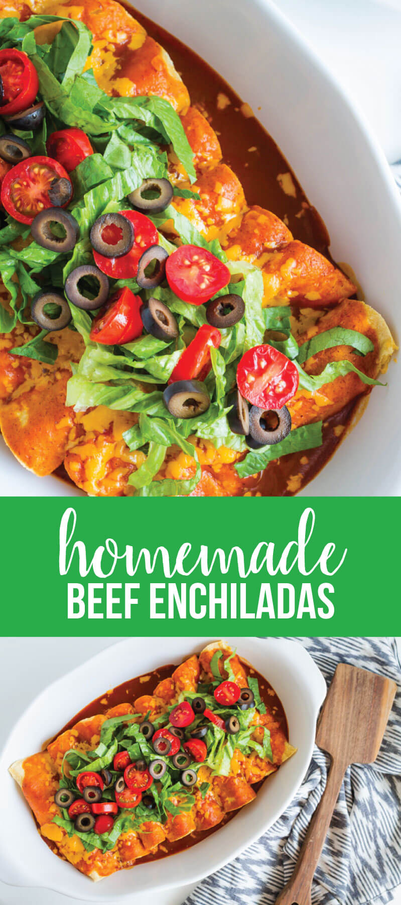 Homemade Beef Enchiladas! This main dish recipe is a family favorite. www.thirtyhandmadedays.com