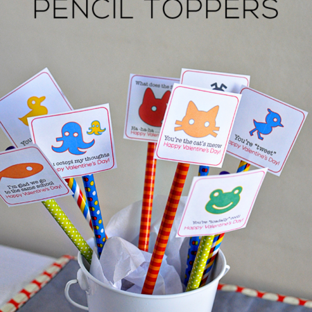 Printable Valentine's Pencil Toppers- perfect for boys. (or girls too!) www.thirtyhandmadedays.com
