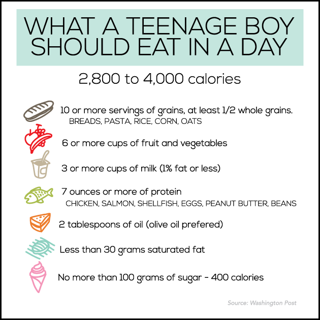 What a teenage boy should eat in a day - www.thirtyhandmadedays.com