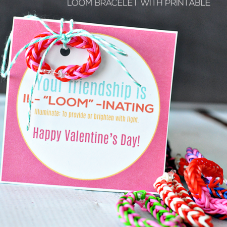 You're Friendship is Illuminating! Adorable Valentine's Day idea using loom bracelets with free printable inlcuded www.thirtyhandmadedays.com