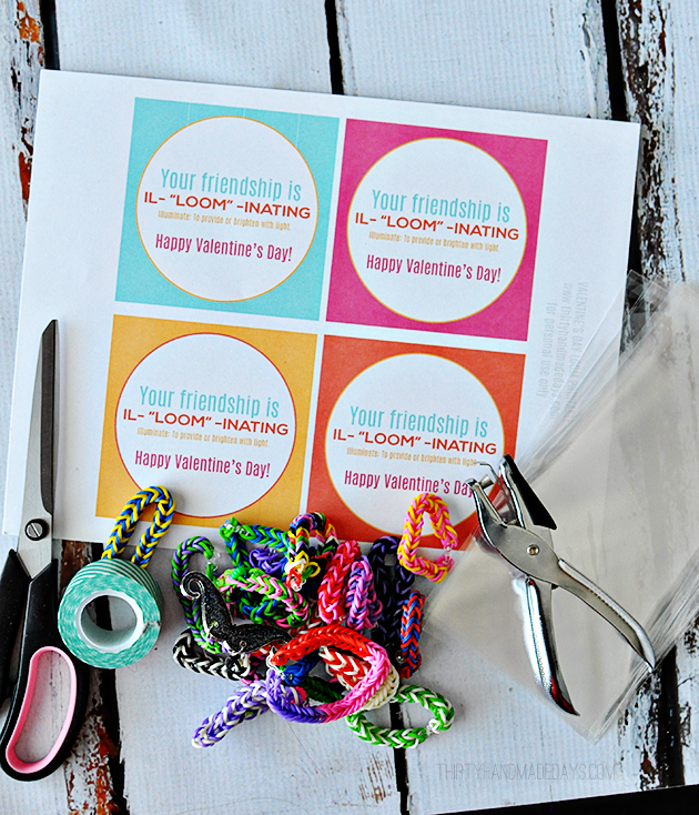 Loom Valentine's Day Idea with Printable Card