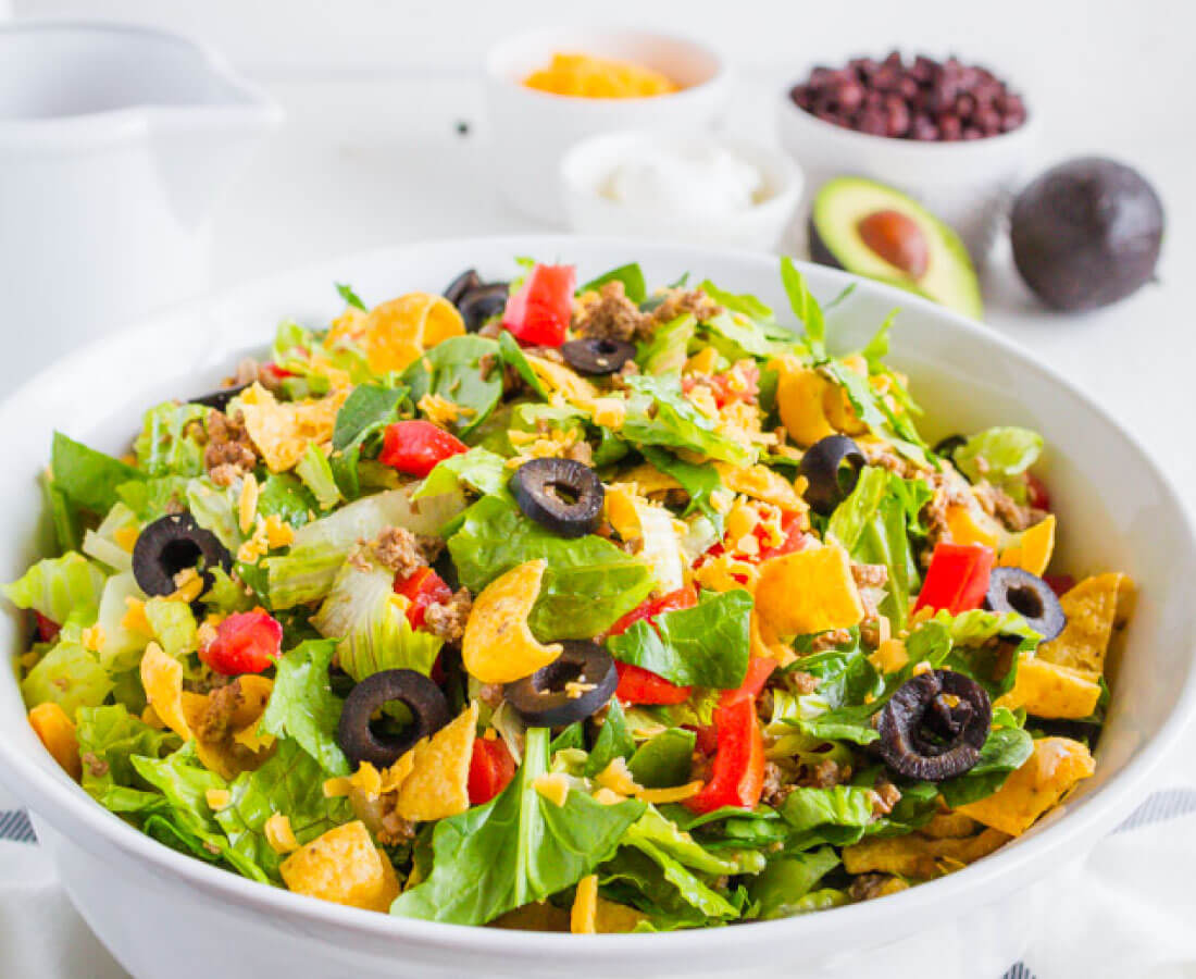 Mom's Taco Salad - a family favorite dinner recipe that we make over and over. 