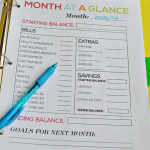 Month at a Glance- part of the ultimate Budget Binder from www.thirtyhandmadedays.com