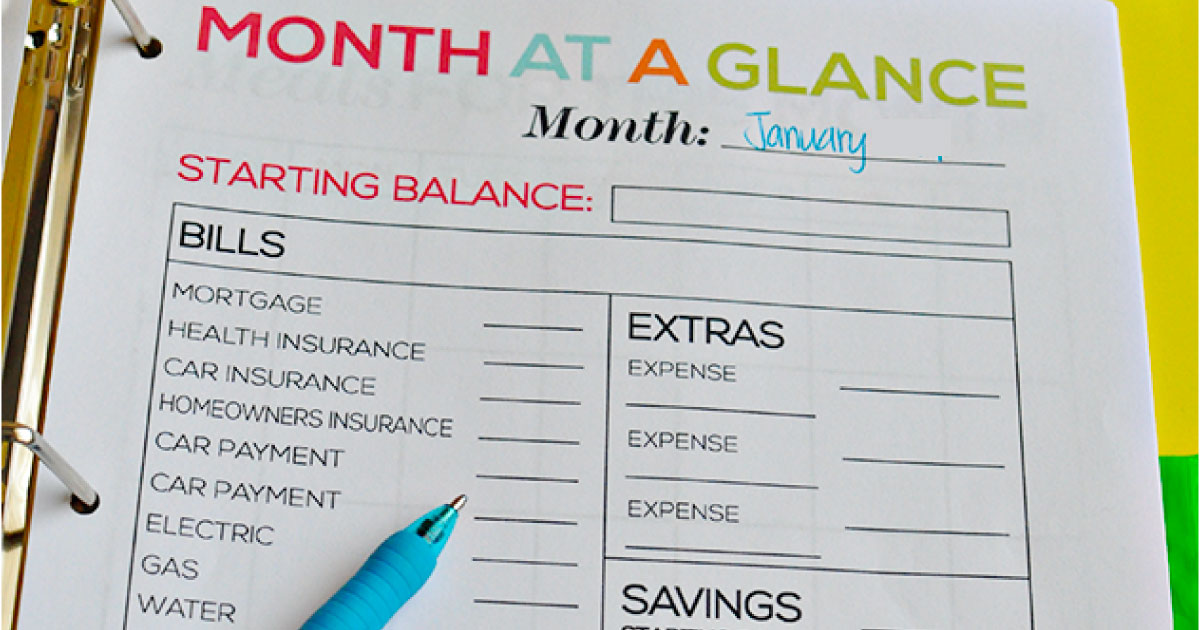 printable chart kindness Binder Budget Printable