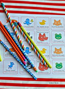 Printable Pencil Toppers for Valentine's Day